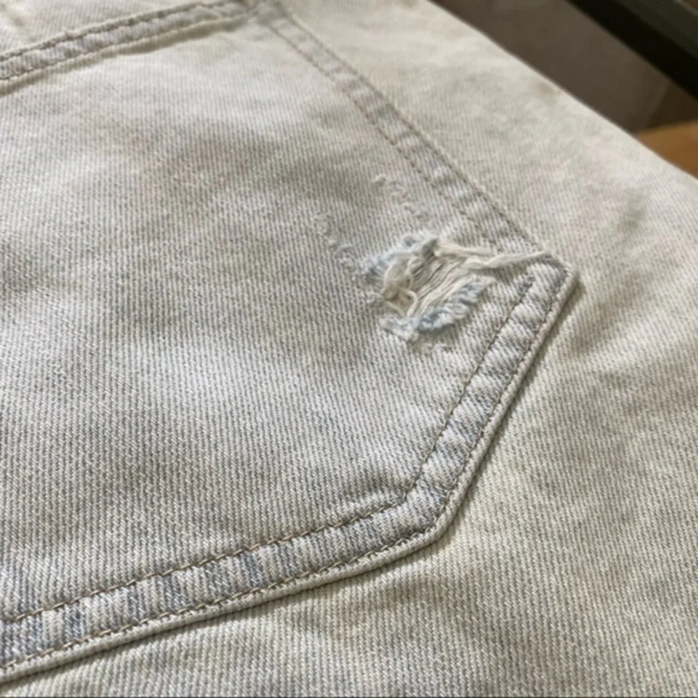 Free People Side Car Mini Skirt denim raw hem
